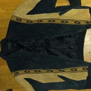 Men's Black and Tan Jacket